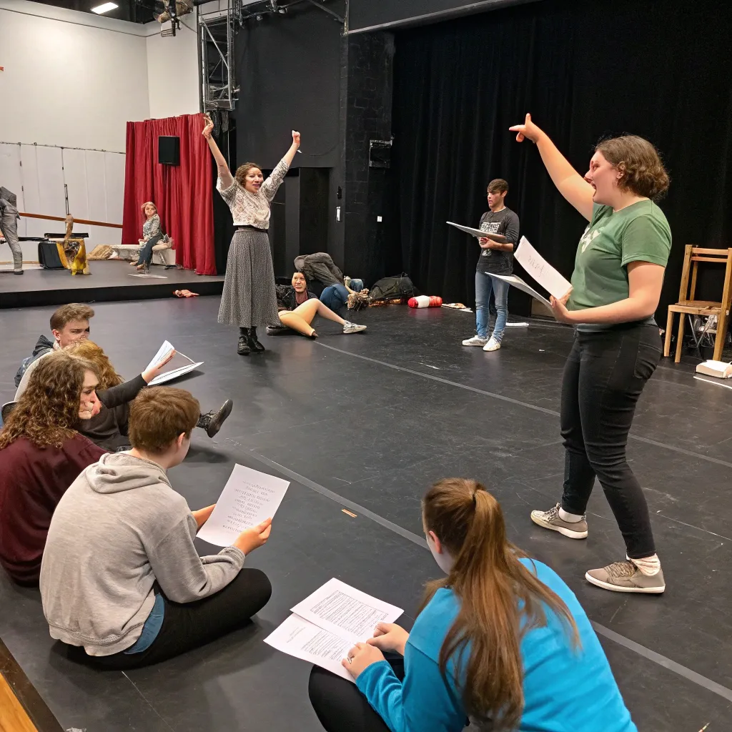 Acting school drama class