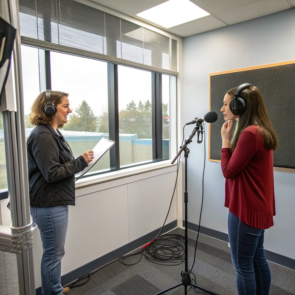 Voice training session in progress